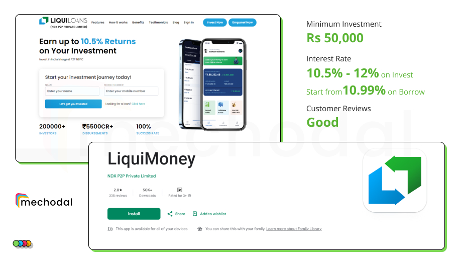 Liquimoney P2P application